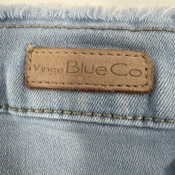 Vince Blue Co Shredded Destroyed Light Blue Wash Denim Jeans Womens size 9 - Picture 6 of 8